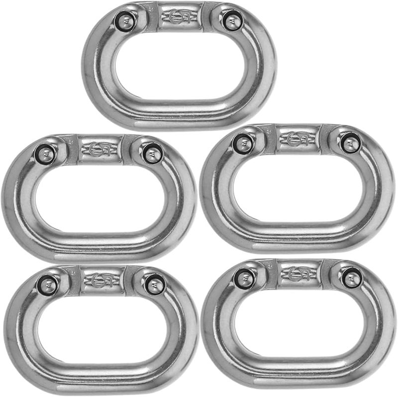 Heavy Duty Stainless Steel Quick Link Connectors 5 Pcs for Easy Chain Replacement - Image 1